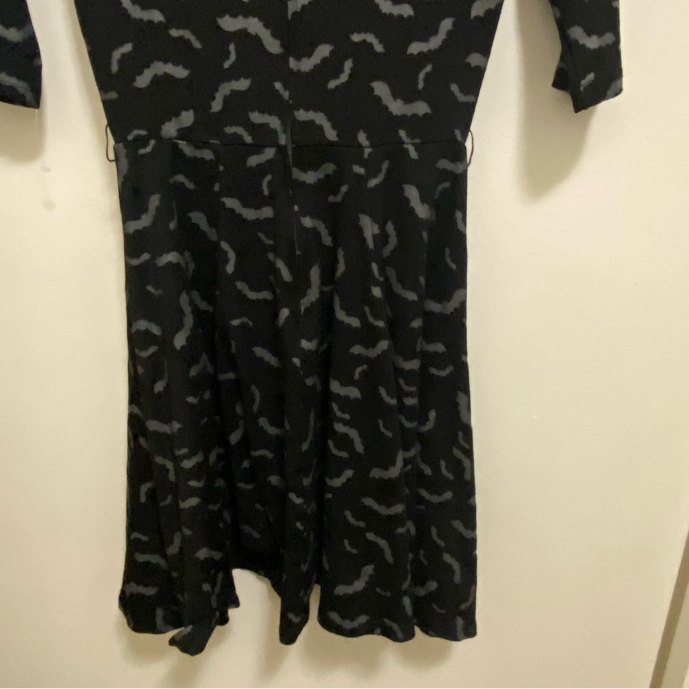 Unique Vintage Womens Dress S 4 Black Gray Bats Whimsygoth Goth Skater Fit Flare - Picture 9 of 9